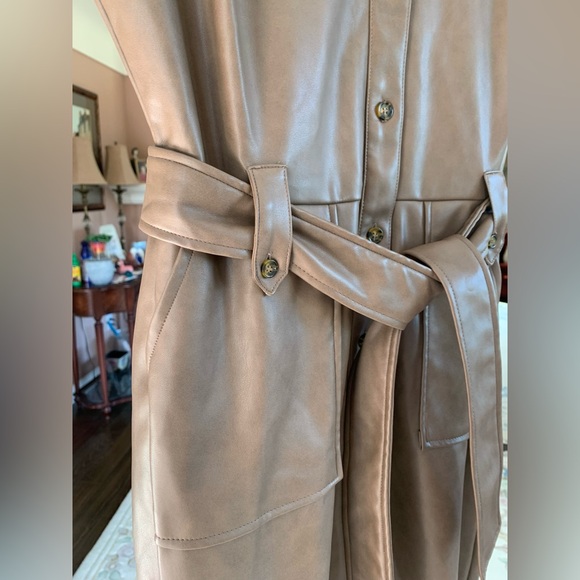 NWOT 7 for All Mankind Vegan Leather Jumpsuit - Picture 8 of 16